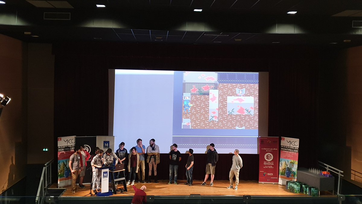Sud_PICCEL's tweet image. #MICC19 Pres. des jeux de la @gachajam à la Salle Rabelais de @montpellier_ Bravo aux participants, organisateurs et partenaires !   @ETPAToulouse  @Entreprendre_MT @EpitechMontpel  @LuckyHammers @PushStartGame 
@ubisoft @LaurentMichaud @IDATEDigiWorld @eartsup