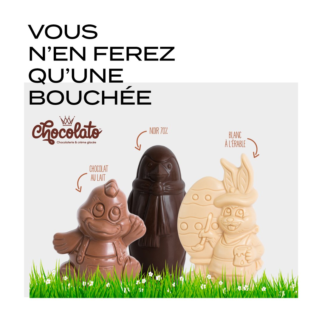 En collaboration avec @chocolatoqc, nous vous offrons un cadeau de Pâques délicieusement chocolaté! Dès aujourd'hui, recevez une carte-cadeau Chocolato de 10 $ à l’achat de 50 $ en carte-cadeau Galeries. 🍫