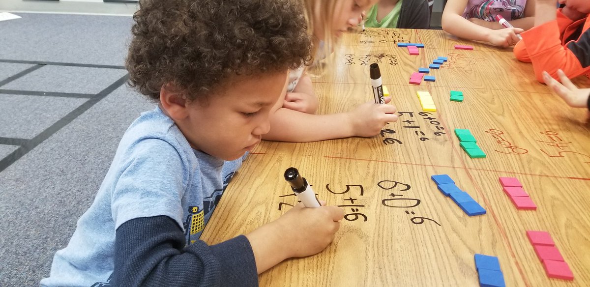 NicoleHooker17's tweet photo. Making numbers + writing on the table=excited kids during math groups!! #theBHT https://t.co/YF0bm6X51F