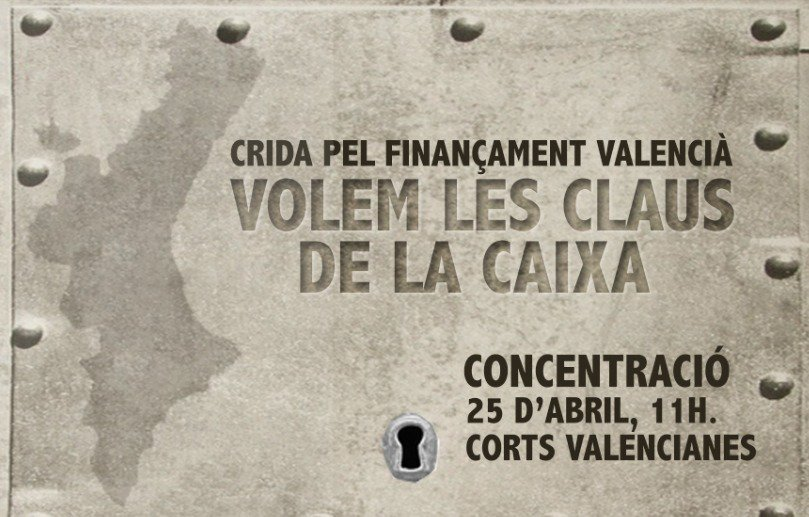 CridapelF's tweet photo. El dia 25 d'Abril, ens concentrarem davant de les @cortsval  per a recordar que com a poble adult, exigim #LesClausDeLaCaixa. 
Quins partits ens acompanyaran? @SocialistesVal @compromis @Podem_ @esquerraunida @ppcv @CsCValenciana @esquerrapv @DemocratesVAL @BlociP @apunt_media https://t.co/fInkwfwjej