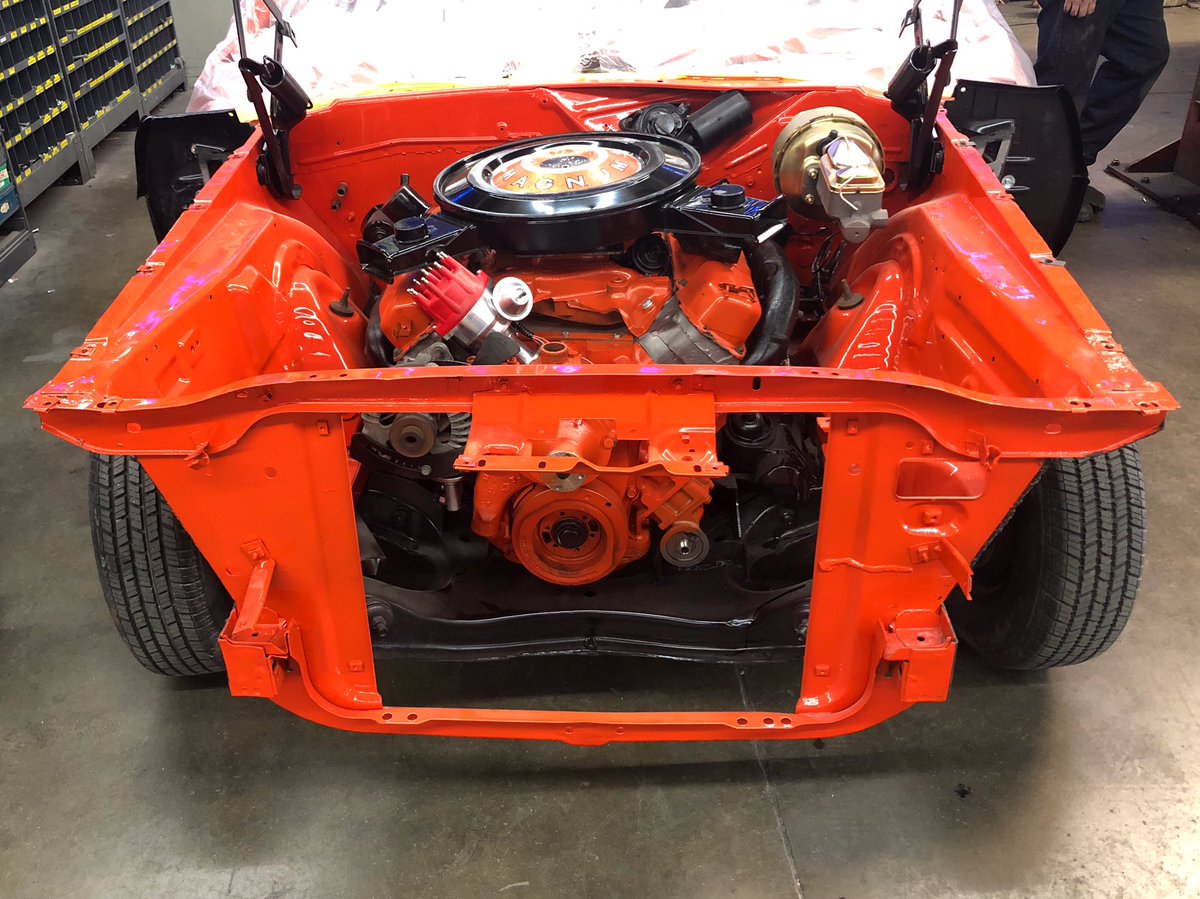 Cinemavehicles's tweet photo. Engine is in the Challenger!! Painted and ready for more mechanical. Next up a new interior. #cinemavehicles
γ»
γ»
γ»
γ»
γ»
#restorationhorsepower #challenger #custom #resto #filmmakingfun #behindthescenes #bts #vehiclesofthescreen #moviecarsforhire #shopshots #CVbrand #linkinbio https://t.co/ptRqRVqwPe