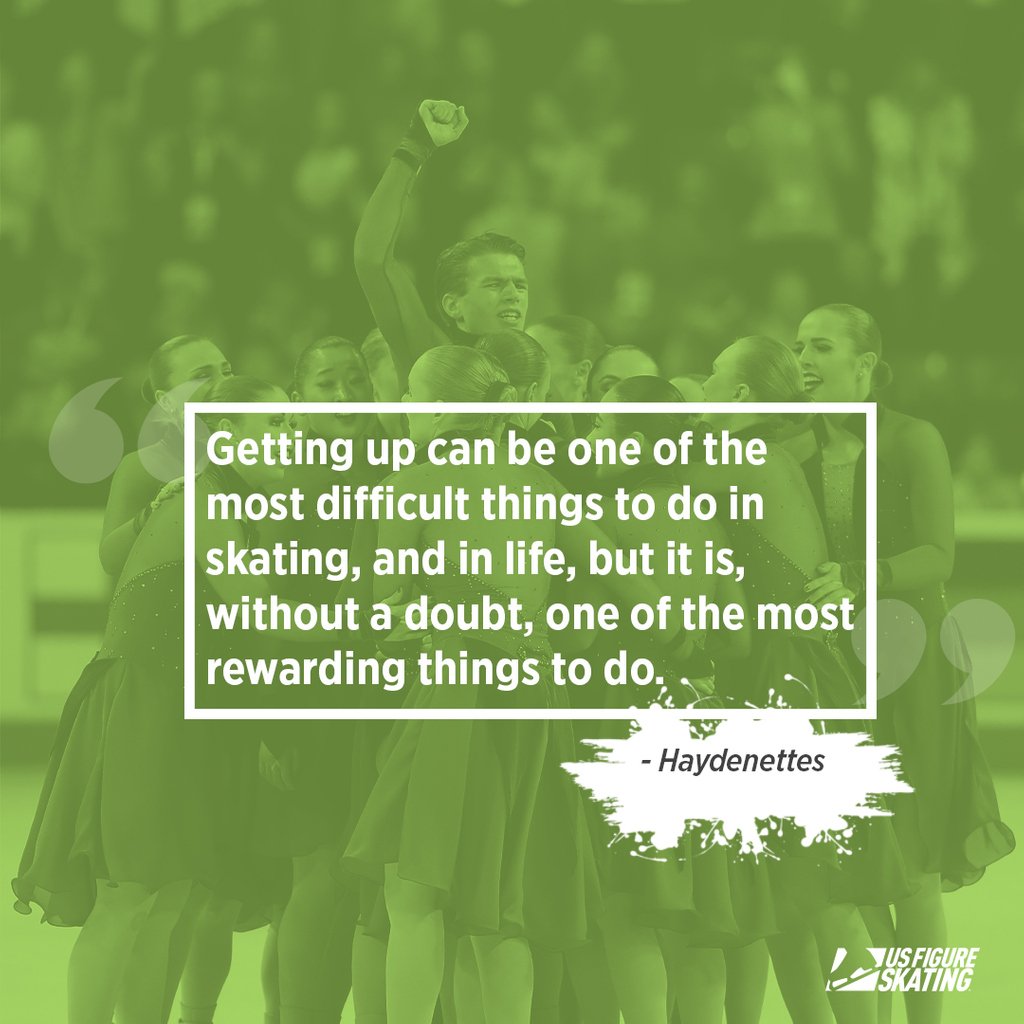 USFigureSkating's tweet photo. The @Haydenettes know that #DedicationWorks 💪
#WeGetUp https://t.co/7w73RhjskO