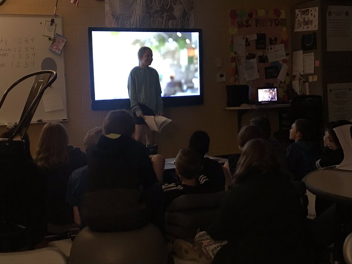 Ms_Pattonbeu's tweet photo. Our Poetry Slam was a SLAM DUNK! https://t.co/zNyDJx5m3y