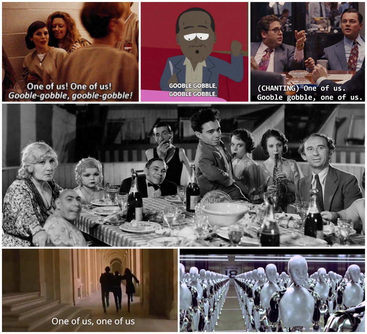 strangerfilmsit's tweet photo. #Freaks rimane uno dei #cult più importanti della storia del cinema.
E' stato citato e omaggiato dalle più diverse pellicole e serie TV.Qui ne riportiamo qualcuna. Ne conoscete altre?
#gobblegobble #OneofUs #orangeisthenewblack #southpark #thewolfofwallstreet #thedreamers #irobot https://t.co/GWAAQcYPxL