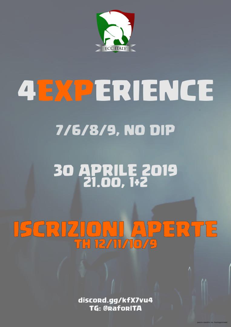 ItalyCoC's tweet image. #4EXPERIENCE

ECC Italy torna a sfidare @ExpClanWar in una war coinvolgente e adrenalinica!

30 aprile, 21-00, 1+2
30v30, 7/6/8/9
no dip

Info e iscrizioni -&amp;gt; discord.gg/kfX7vu4