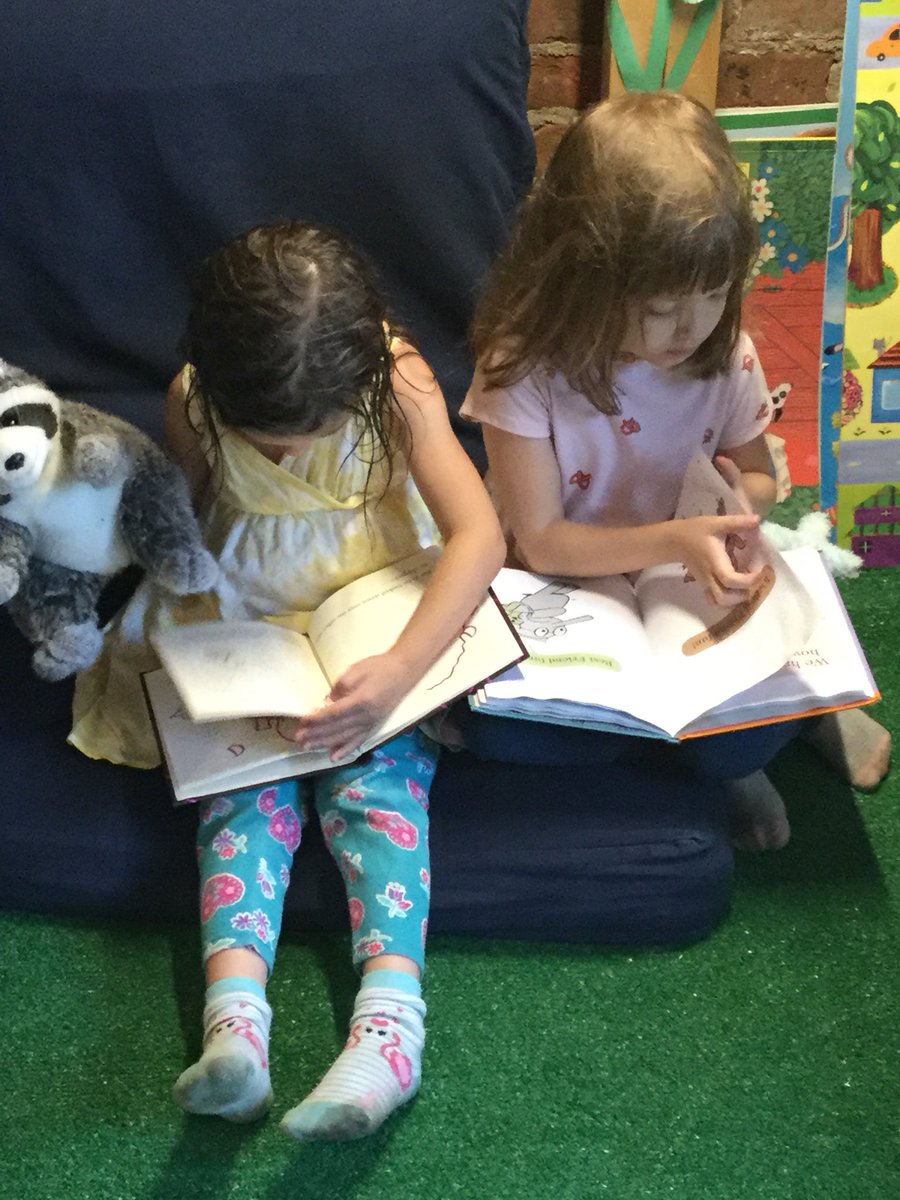 VoyagersPreK's tweet photo. After a romp in the rain, there is nothing quite like cuddling up with a good book and a reading buddy. #VoyagersSkippers
#PictureWalk @VoyagersPreK https://t.co/kLMpZSjJT3