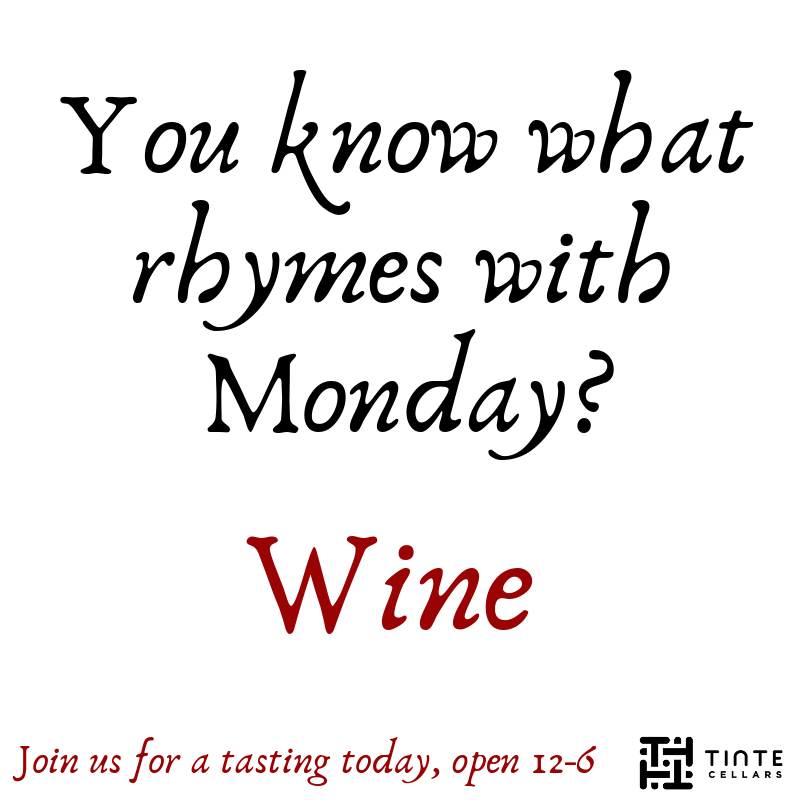 Our <a href="/TinteCellars/">Tinte Cellars</a> - <a href="/WmChurchWinery/">William Church Wine</a> + <a href="/CuillinHills/">Cuillin Hills Winery</a> Hollywood Hills tasting room is open 12-6pm today.  Join us!

#woodinville #seattle #visitseattle #wine #winery #monday #winetasting