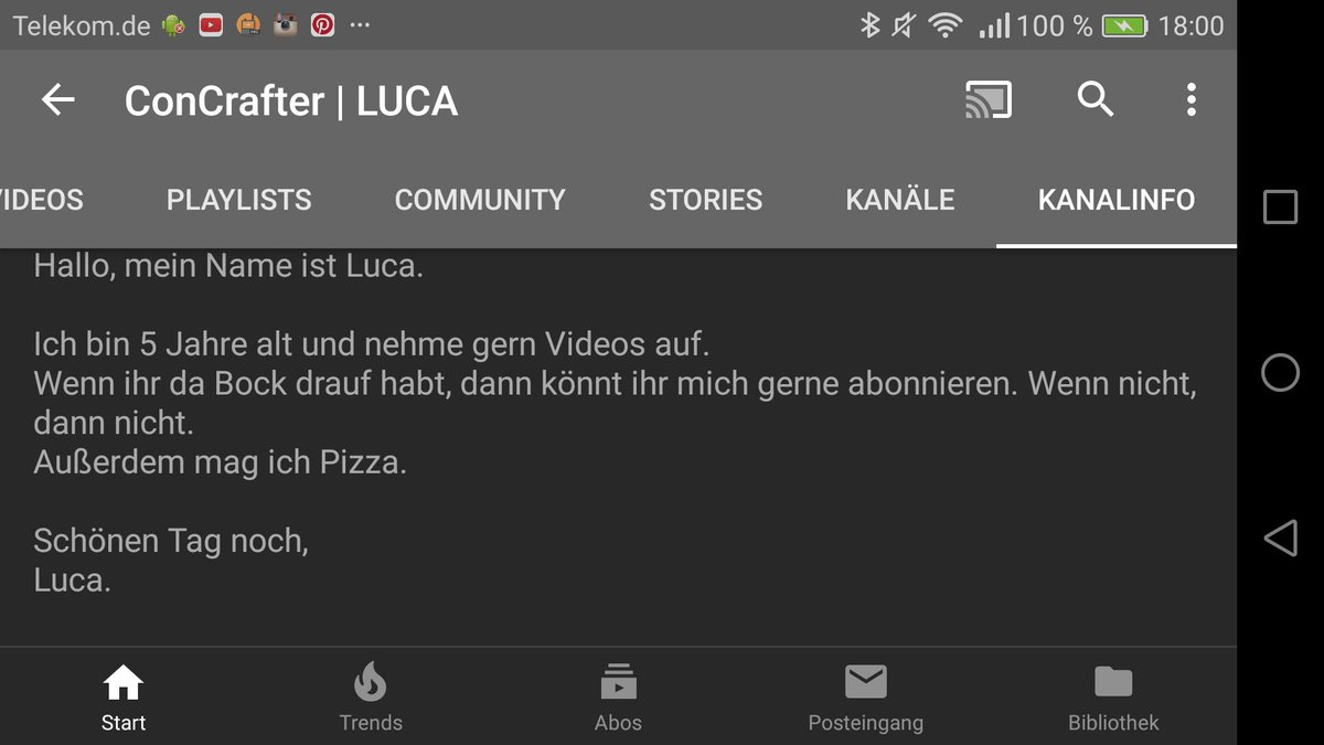 Mystic_Fire's tweet photo. Haha Luca sein Impressum xD @ConCrafter dürfen wir jetzt noch raten welche Pizza ich schätze mal irgendwas mit Ananas oder Thunfisch. #Lucagame #meddl https://t.co/YyN21eJZga