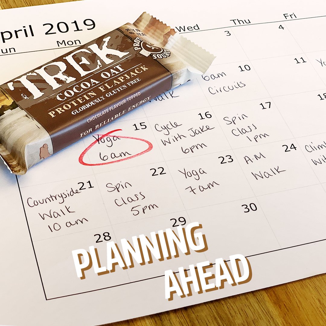 Planning ahead with your activities this Spring? Enjoy a TREK Cocoa Oat Protein Flapjack, full of natural energy to help make those goals easier to achieve. #TREKKeepsMeGoing