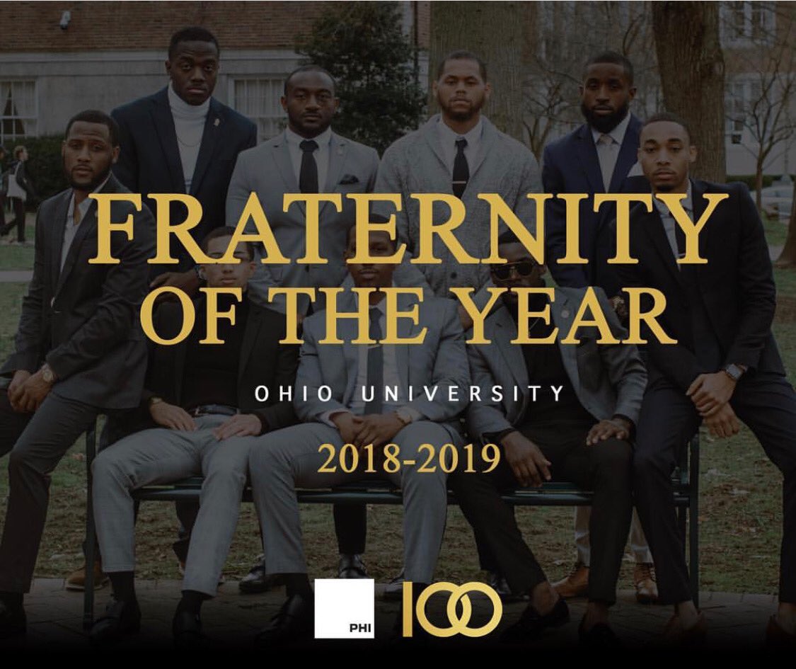 brothersofphi's tweet image. We’re proud to announce that the Brothers of Phi received the honorable Fraternity of the Year award at the 2019 Ohio University Sorority &amp;amp; Fraternity Life Awards Banquet. Bro. O’Neal Saunders was also honored with the NPHC All Greek Award! #PhiStandard