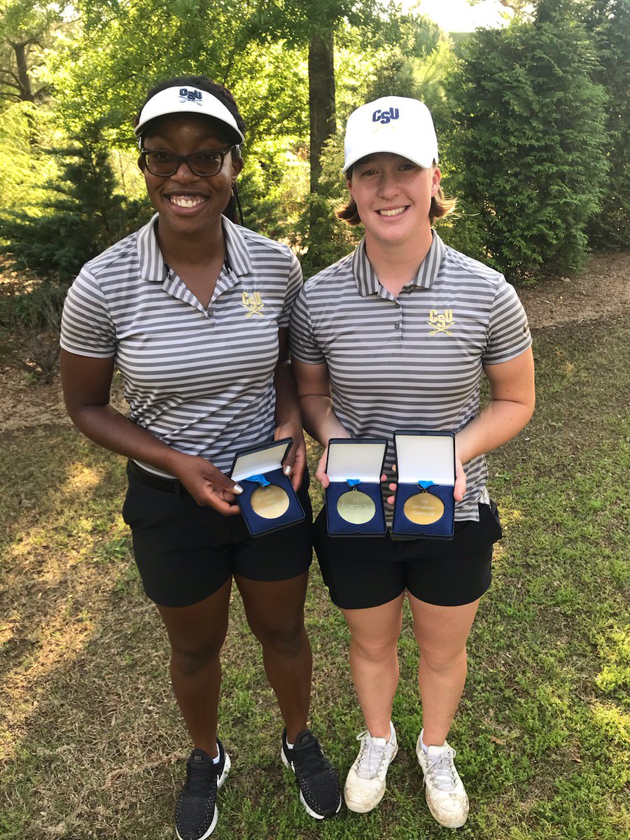 csusports's tweet image. .@CSUGolf&apos;s Hume and Andriel recognized among Big South conference postseason award winners - bit.ly/2XgbRfc #JoinTheSiege