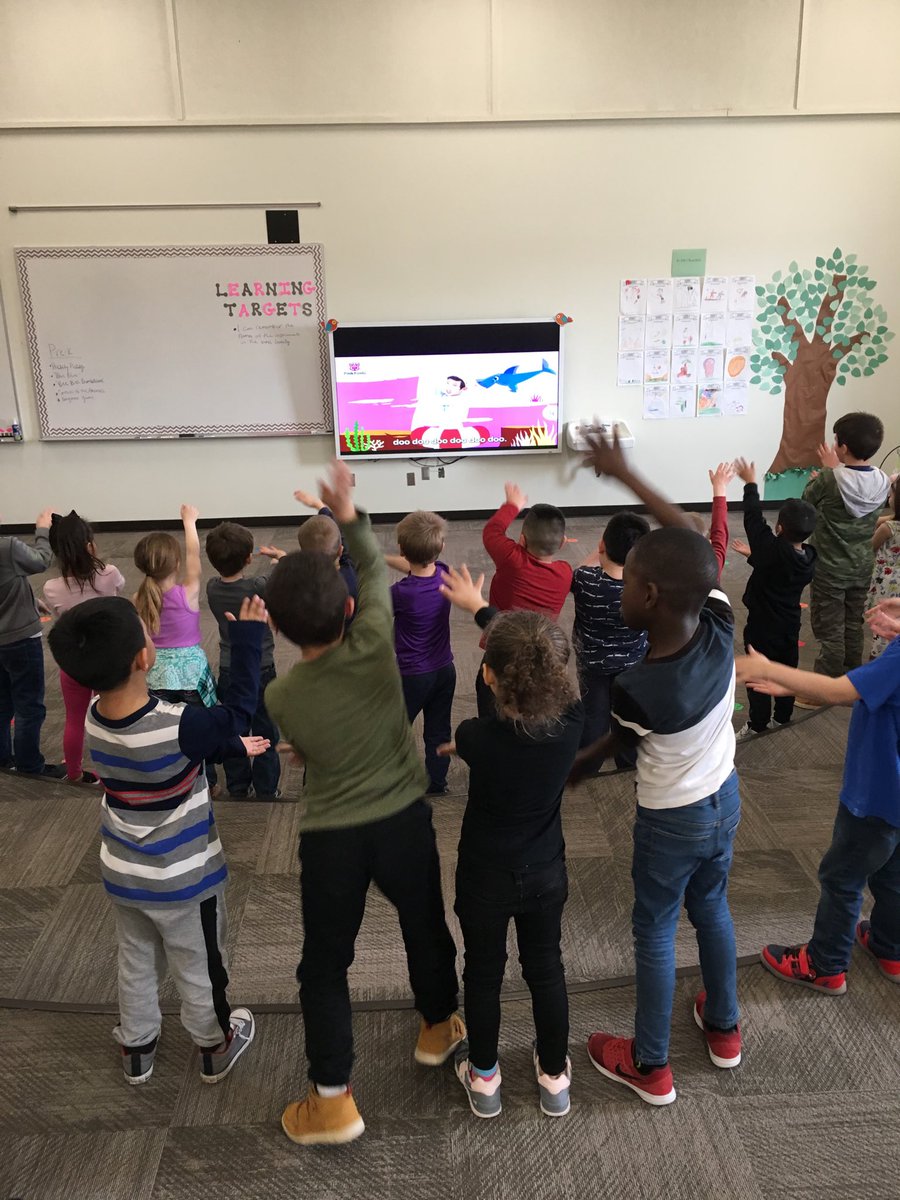 JoeDockendorf's tweet photo. Kindergarten students love dancing  in music/physical education class during Mr. Henson’s and Mrs. Eikom’s music and movement time. So much fun!#montimagic https://t.co/8pAPDRuuRk