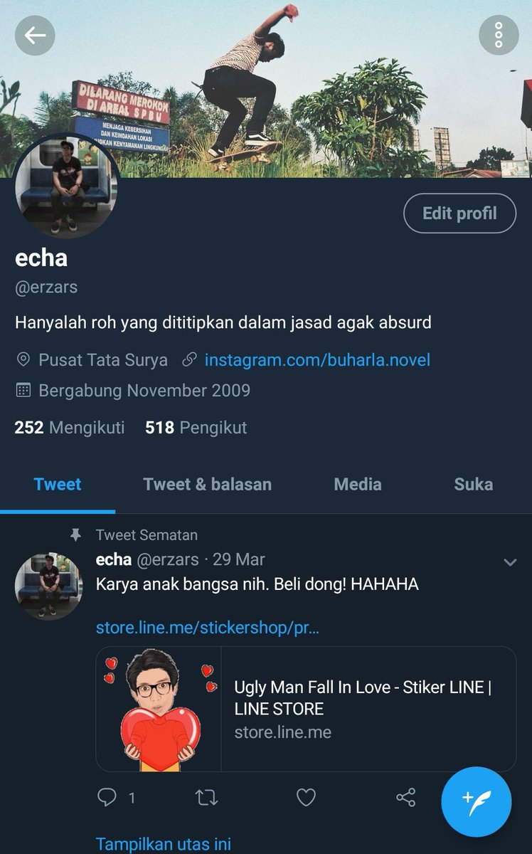 erzars's tweet photo. 10 tahun, jejak digital saya pasti menjijikan:( #MyTwitterChallenge (ikutan trending aja, padahal gatau challengenya dimana?) https://t.co/LGjqIAKBEs