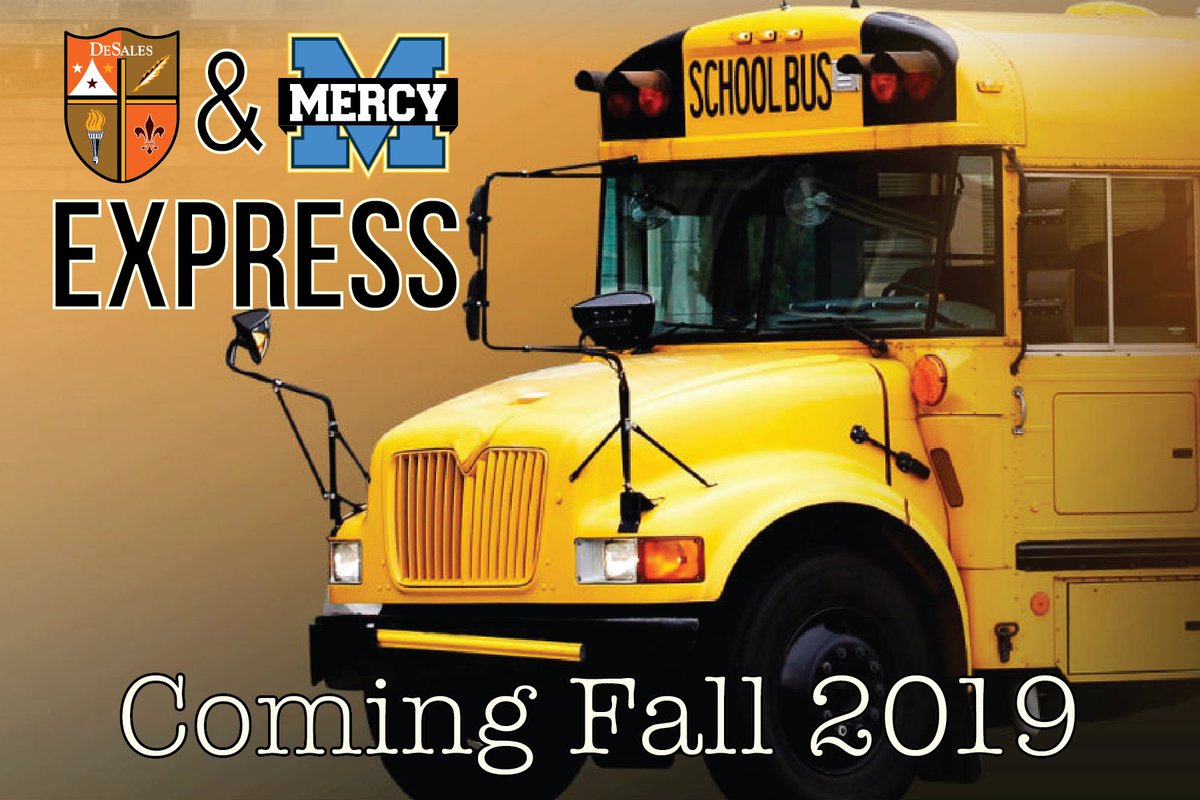 DeSales_Colts's tweet photo. We are excited to announce that DeSales High School and @MercyAcademyJag are teaming up to offer more bus stops for students! 

Click here to learn more: https://t.co/MlwTIXQEMp https://t.co/caC6Y5MUZX