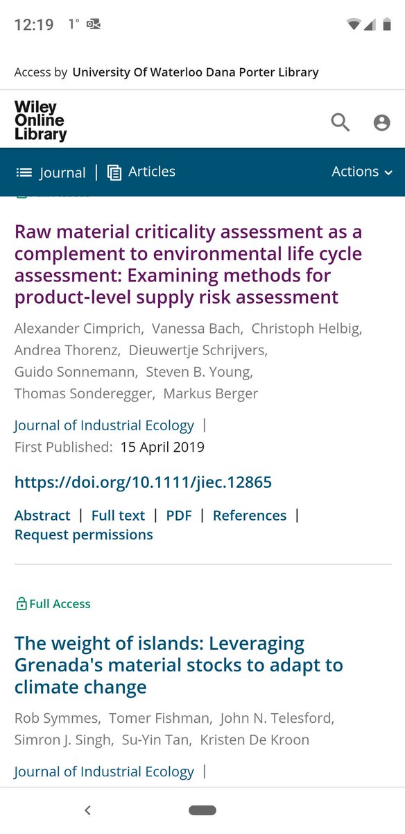 Students from <a href="/SEEDWaterloo/">SEED</a> have new articles, back to back online, in the prestiguous Journal of #IndustrialEcology this month.

Alex Cimprich with Prof. Steven Young. 
Robert Symmes with Prof. Simron Singh