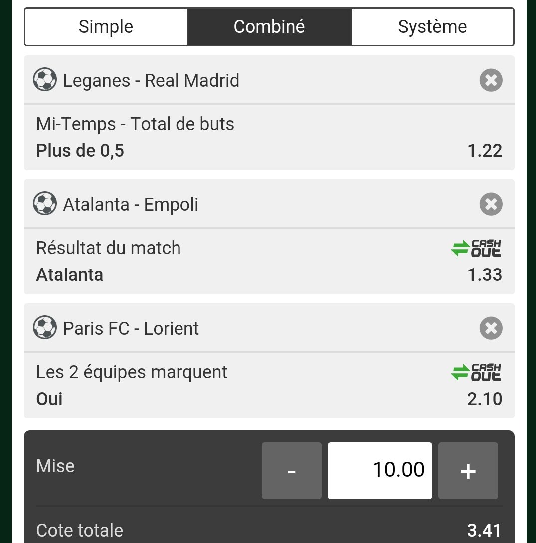GxPronos's tweet photo. Aujourd'hui un safe un peu plus risqué mais avec une bonne confiance quand même,on croise les doigts 🤞🏻
🔁&amp;❤ pour le soutien 
#TeamParieur https://t.co/EITcDZBGR6