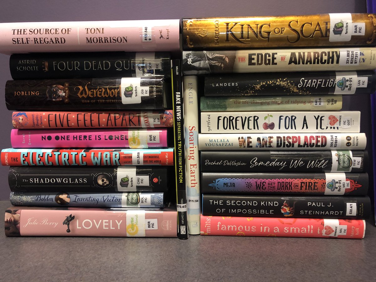 MrsCarlino's tweet photo. **NEW BOOKS OUT TODAY!**
Stop by the media center and check out a new title, just delivered last week! #scifi #series #romance #history #fantasy #nonfiction #realism #wearewayne #wayneREADS https://t.co/gfJ0ZdEn3a