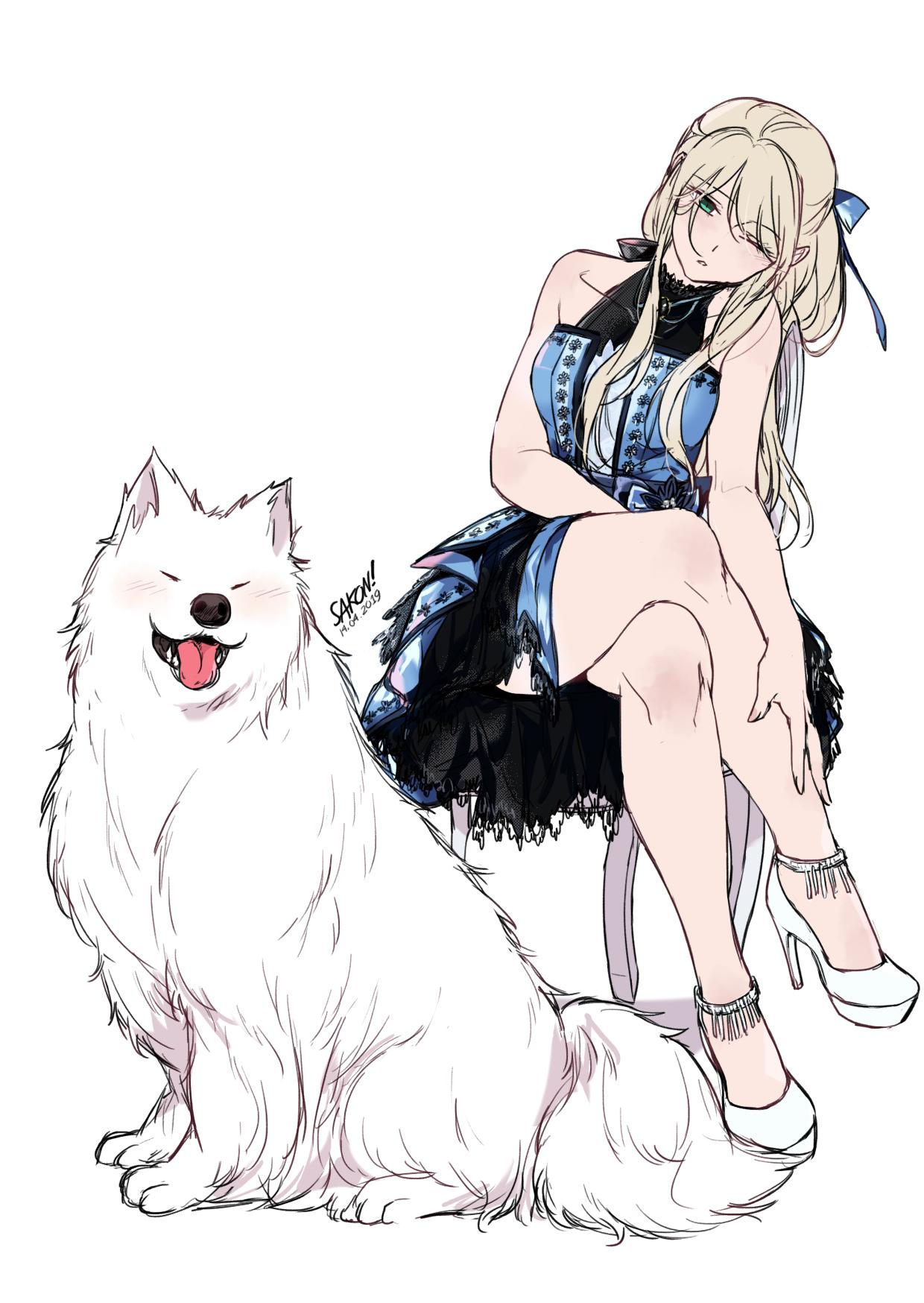 satsuki イラスト white dog satsuki イラスト white dog