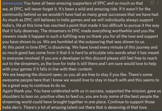 E.P.I.C. Streamers tweet media