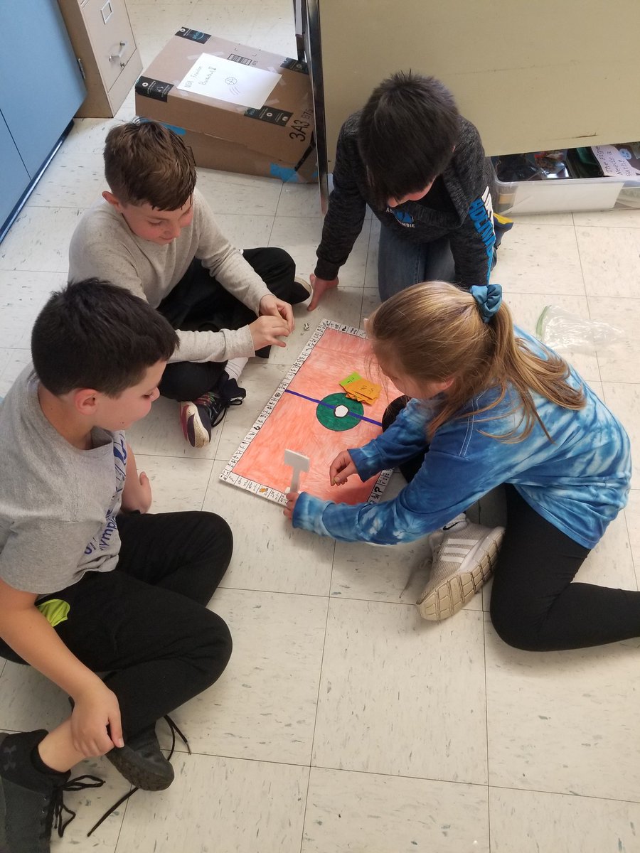 szuksta's tweet photo. Practicing our fraction skills using our homemade board games! ⛳🏀 #PESApril2019 https://t.co/yhP5FYa4rp