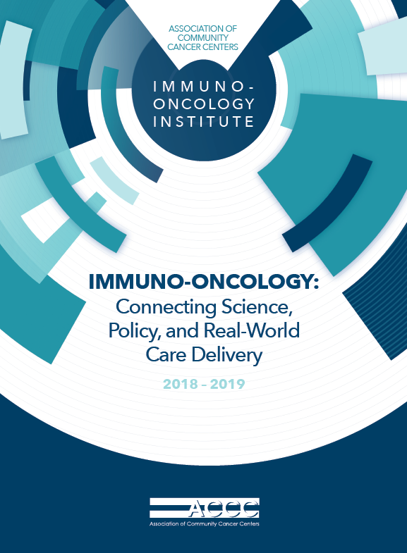 ACCCBuzz's tweet photo. There's still much to discover and learn about the effective implementation and management of #immunotherapy. The ACCC Immuno-Oncology Institute's latest publication highlights resources to meet the needs of cancer teams: #ACCCIO https://t.co/mgoGyOEUqz https://t.co/8PVH8Uuzjg