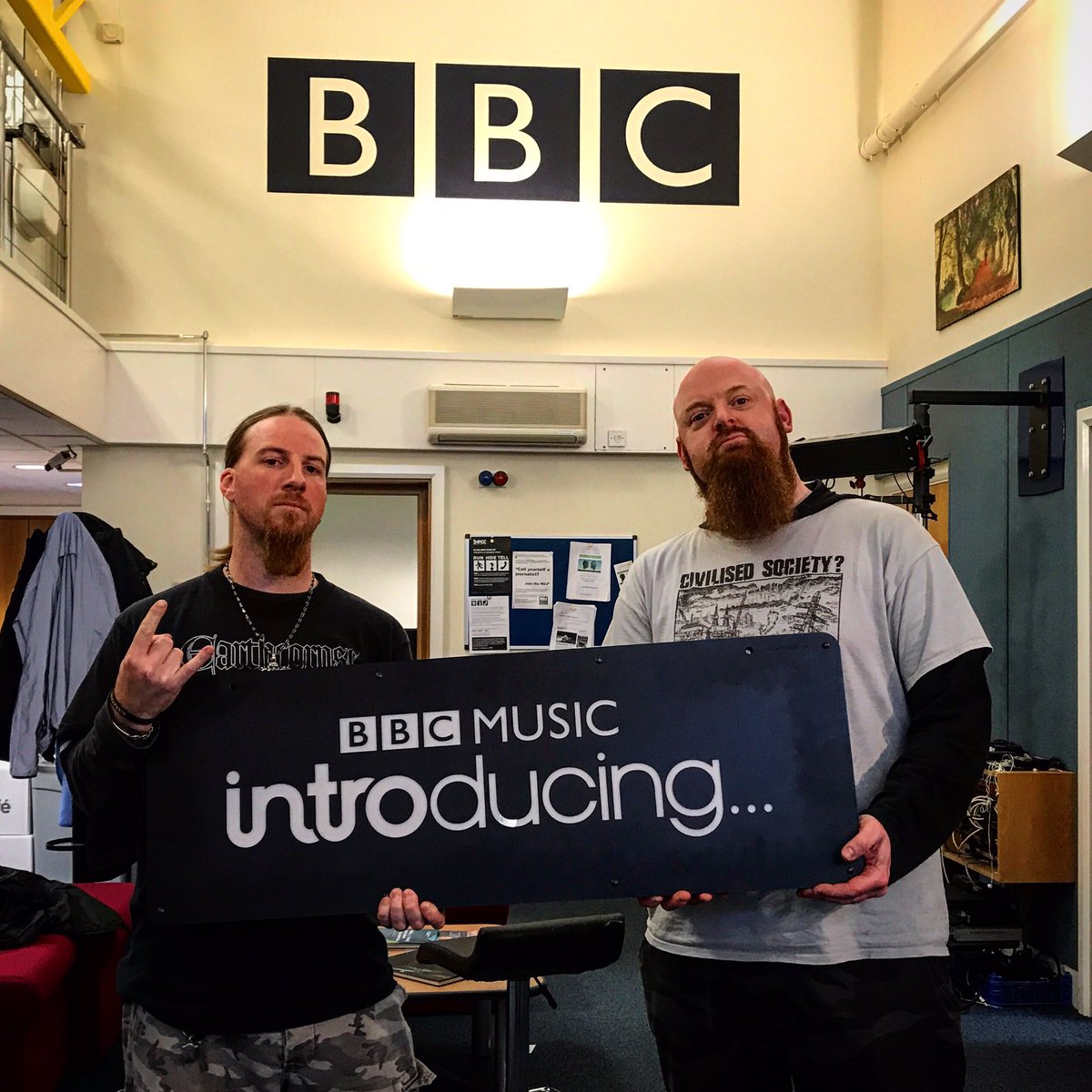 We've just had a chat with two thirds of <a href="/AtomisedtoDeath/">Atomised</a> - you can hear from the #Guernsey metallers about their debut show in #Jersey on our show on Saturday 27th... #BBCIntroducing #music #newmusic #heavymetal <a href="/Twice_Dead/">Twice Dead Records</a>