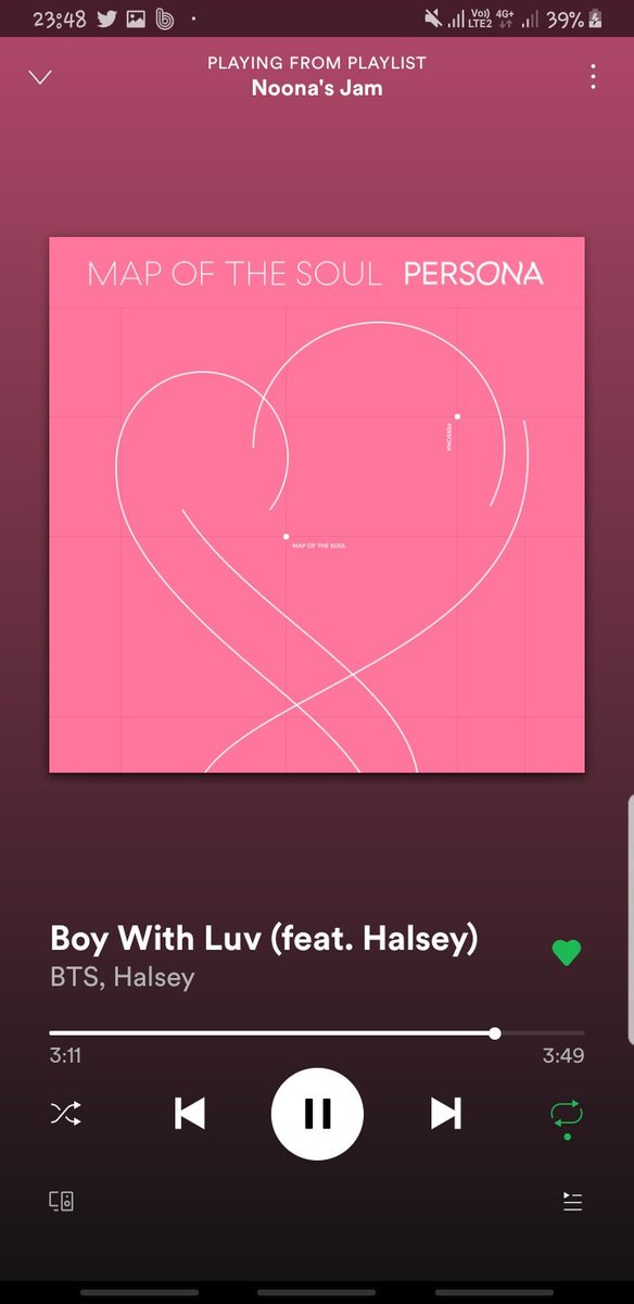 HOABts061313's tweet photo. 🤟 who's still listening while shazaming #BoyWithLuv of @BTS_twt ft. @halsey via @Spotify ? 🎶🎵
⚡ Don't forget to clear data every after shazam. ⚡
#BoyWithLuv200M
#StreamingWithLuv
#MAP_OF_THE_SOUL_PERSONA https://t.co/AKDjlzDVTp