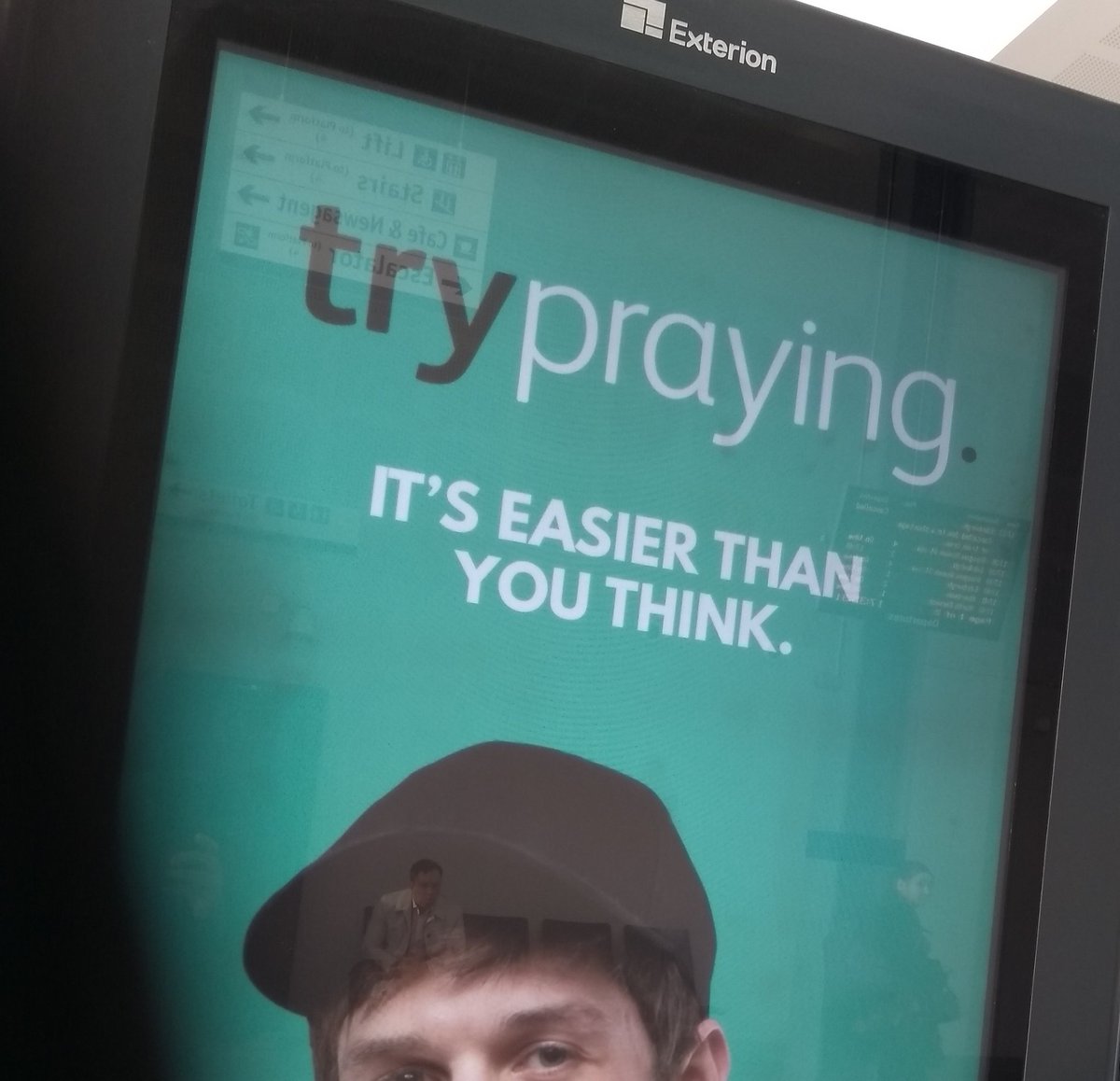 LLM61's tweet image. Helpful advert at Haymarket - may well be the only way to actually get a train..   #scotrail #scotfail #bordersrailway