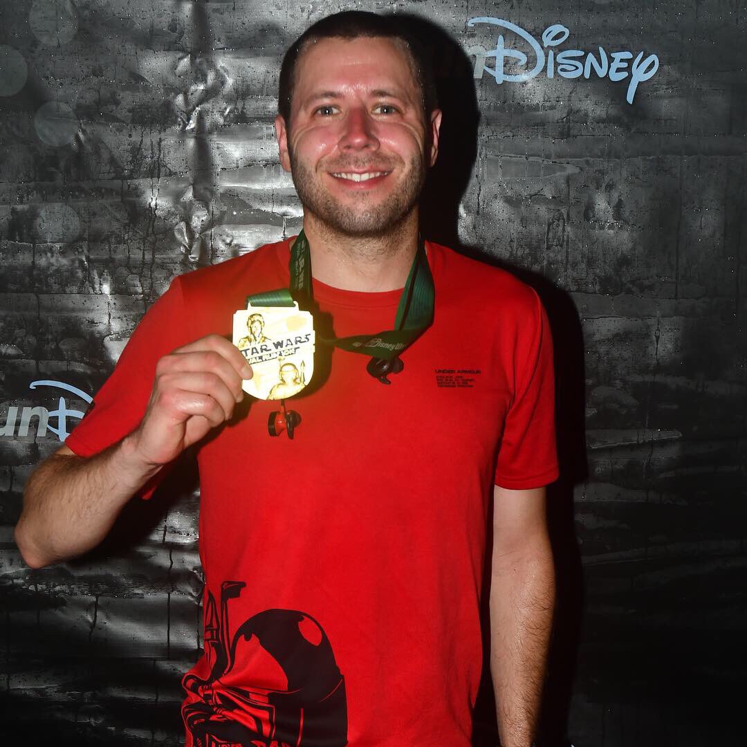 RunDisneyDude's tweet image. #medalmonday from last weekend’s Rival Run Challenge. Took the half easy, listened to Jeff Galloway’s advice to slow down at least 30 seconds due to the heat and humidity. #starwarshalf #rivalrun #atlantarunners #onrunning #rundisney
