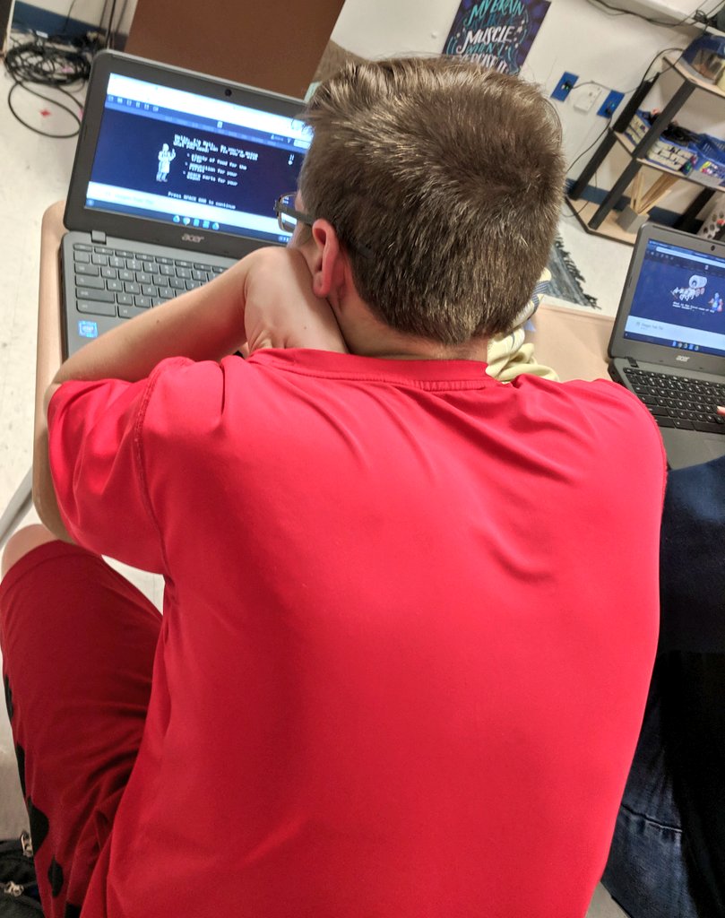 mrs_litman's tweet photo. #OregonTrail was a fun and educational break after testing! I'm not sure who had more fun though... the Ss or me watching them try to navigate this early 90's computer game! This brought back some fond memories for me from my elementary school days! #BrainBreak #Mc3G #McGuffeyMS https://t.co/cFcVs3tlm7