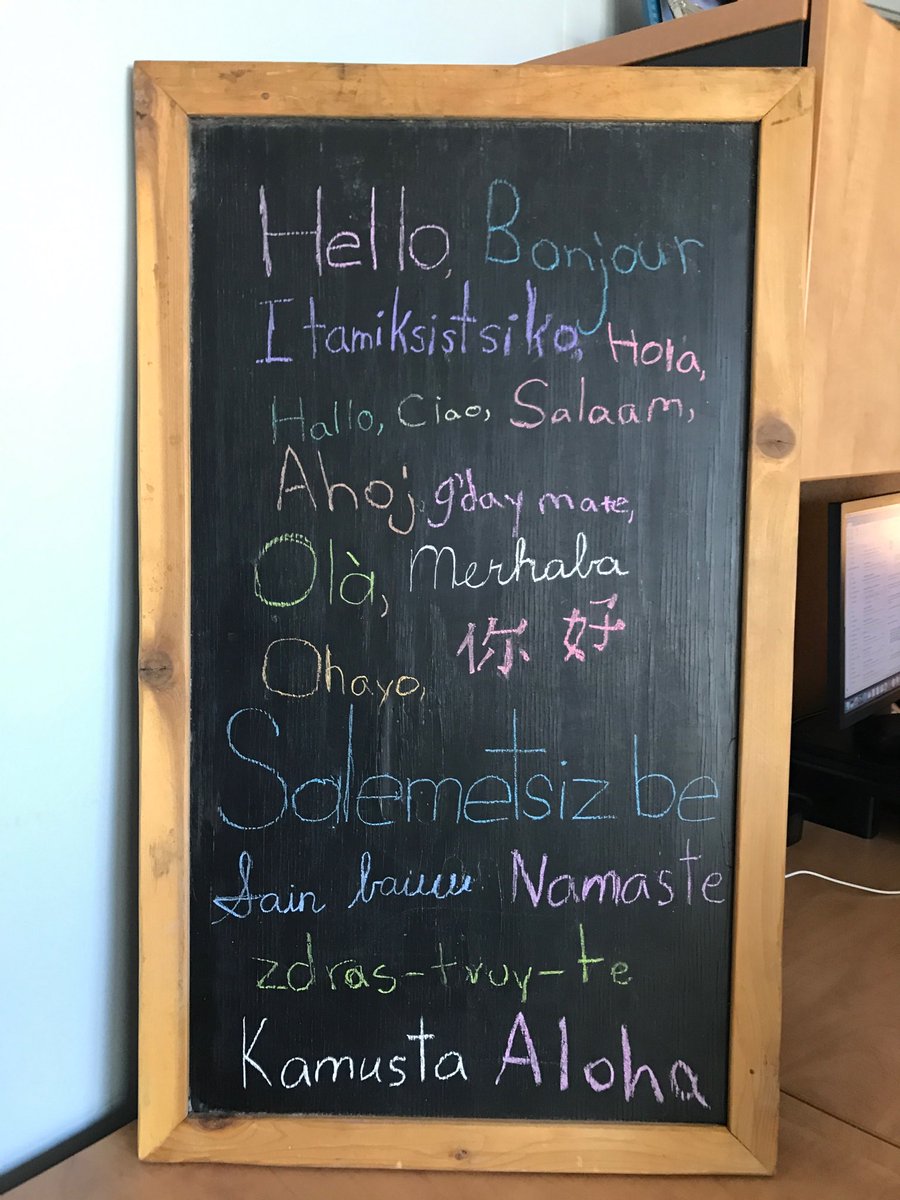 Quixote222's tweet photo. Welcome board for ELL students- by our Leadership Students #ELLcbe #sundance https://t.co/VJJZpLlzmU