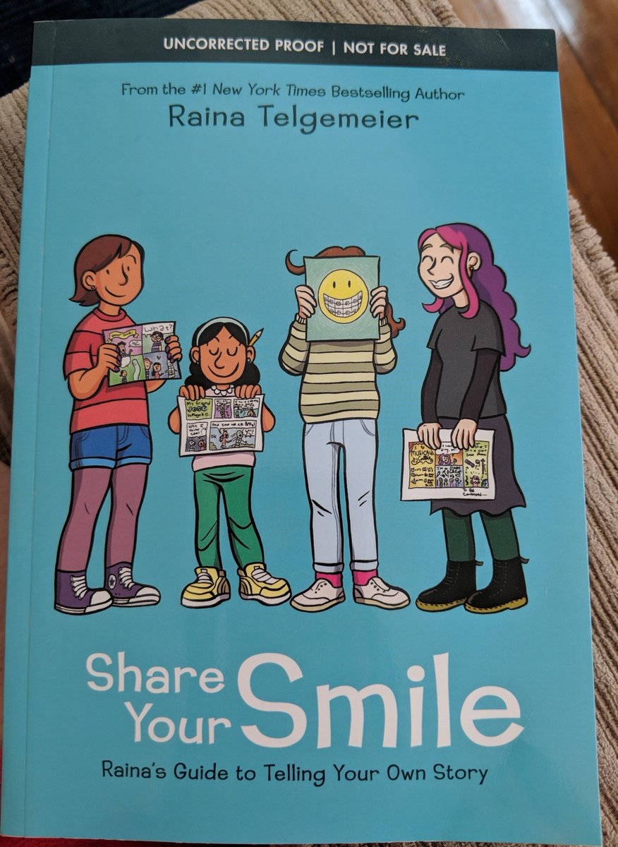 sujeilugo's tweet photo. So coming out next April 30, 2019 is SHARE YOUR SMILE: RAINA'S GUIDE TO TELLING YOUR OWN STORY by Raina Telgemeier. I'm all for letting children tell their stories, share their words, illustrations, voices. But after so much critical reviews of GHOSTS &amp; it's misrepresentation... https://t.co/oOATJMUo6C