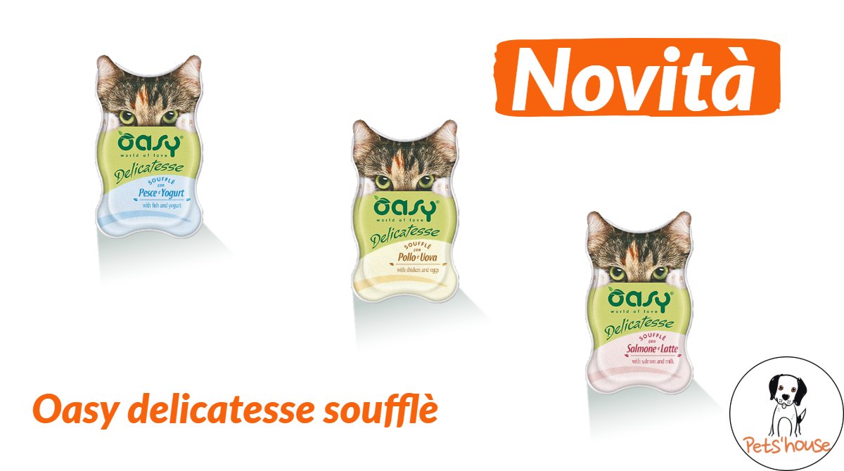 PetsHouseOr's tweet photo. Novità nel nostro negozio
Oasy delicatesse soufflè, gusti: Pollo &amp; Uova, Pesce &amp; Yogurt, Salmone e Latte
#Oristano #petshouse #pethouseor #petshousecard #petshop #novità #Oasy #delicatesse #souffle #gatto #gatti #gattini #gattino #catfood #petfood #patè #pate #cibopergatti https://t.co/zP2dBxqzaW