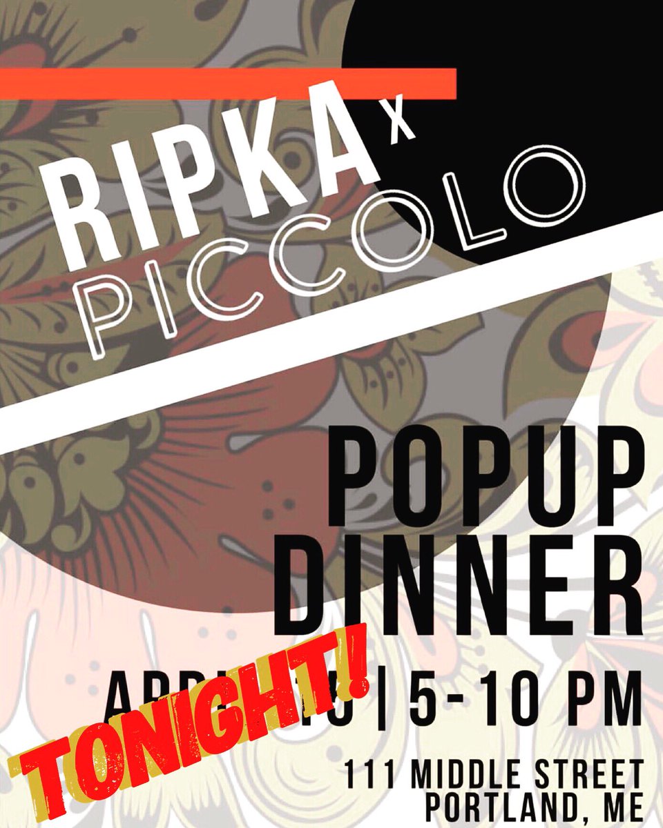 Tonight’s the night ! See you all @ 5 pm for some delicious food from @nitrobacon from <a href="/piccolomaine/">Piccolo</a> &amp; @rvolynsky of <a href="/_ripka/">JEsports | Ripka</a> !!
Come hungry &amp; bring the crew! 
No reservations required! #pierogi #tasty #russianfood #portland #maine #golubtsi #vodka #zakuski #goodtimes
