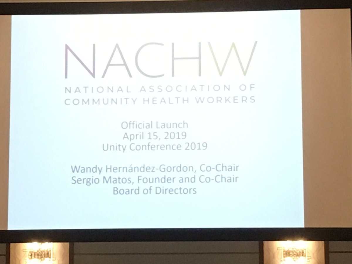 dennisdunmyer2's tweet image. So exciting to be here at #unityconference where the National Association of Community Health Workers is launching as an organization to support #chws in their work.  @KCCAREHealth #chwa2019 #unity2019 #chw