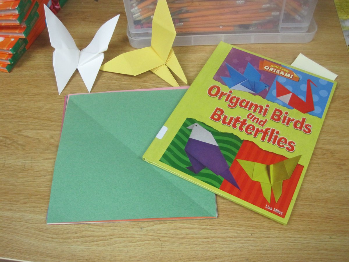 campbellindians's tweet photo. 1st Grade ended their "Life Cycle of a Butterfly" unit with the challenge of creating origami butterflies. https://t.co/NMzY7kmrmL