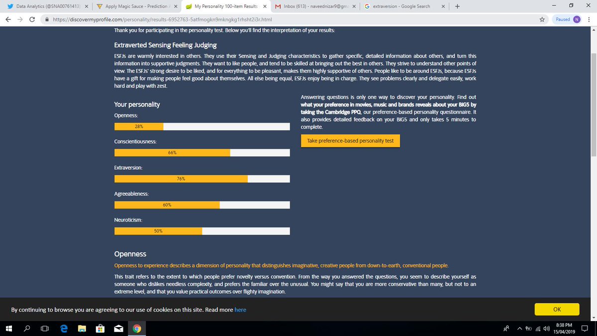naveed1018's tweet image. @SNA00761413 
Personality Test
#MLProject