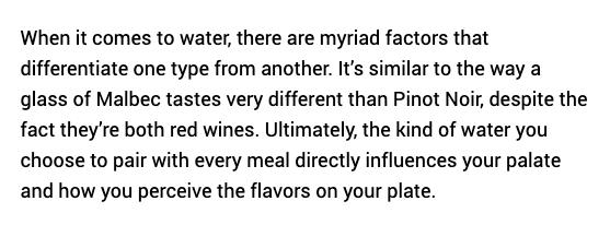 mdc's tweet photo. GUYS -- THIS IS REAL: "20 Minutes With Celebrated Water Sommelier" 
each quote is more bananas than the last
https://t.co/jAHnJPseP4 https://t.co/T2RvyoTL1G
