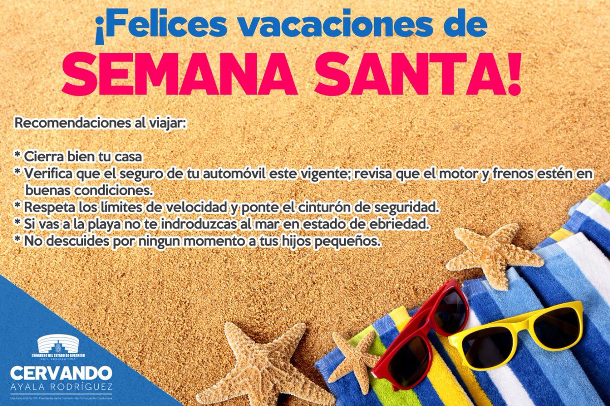 Amigos míos, si van a viajar en esta temporada vacacional  les sugiero seguir las siguientes recomendaciones. Recuerden que siempre habrá quien nos espere en casa de vuelta.

¡Felices vacaciones!
