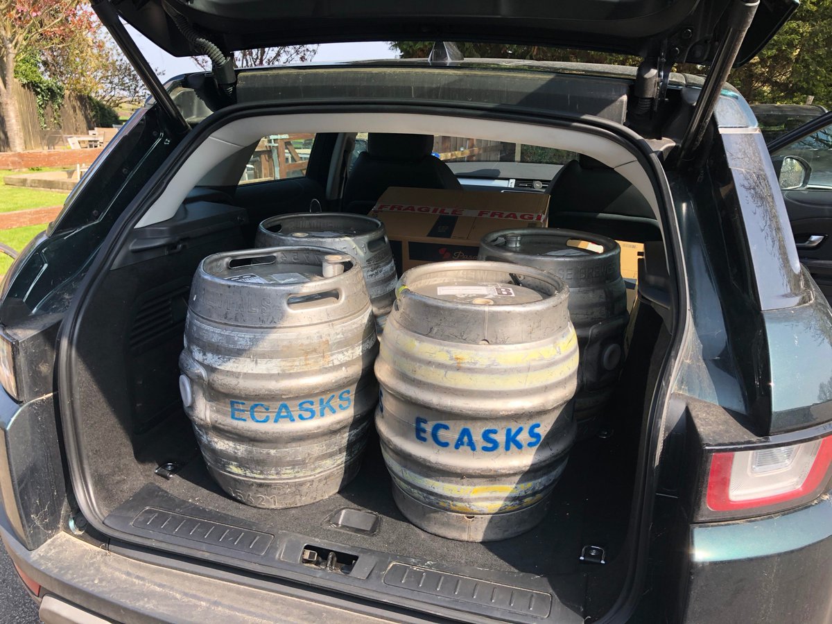 We have just delivered the first casks of BIDDERS Original to <a href="/PACKHORSEINN/">Pack Horse Inn</a> and <a href="/TheRupertbrooke/">The Rupert Brooke</a> in anticipation of our launch this Thursday. Always the optimists we have also delivered plenty of glasses!!!