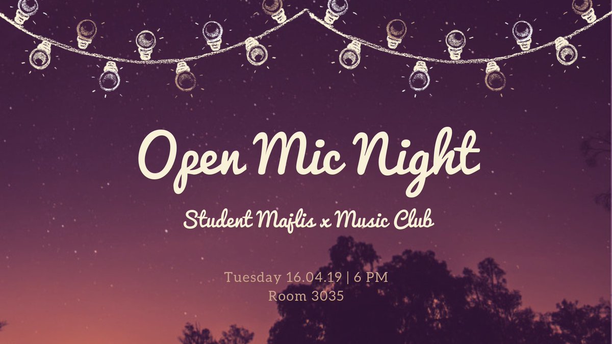 Join us tomorrow at Open Mic Night. Enjoy some talent or be the talent✨