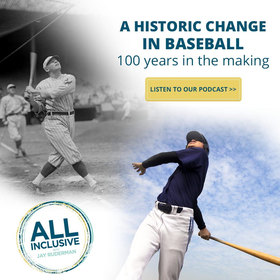 JayRuderman's tweet photo. New "All Inclusive" podcast: The #powerofsport for #diversity and #inclusion drives @billybeanball to promote the values and good of the game through @MLB  #DisabilityisDiversity #InclusiveNow https://t.co/njllYrJu07 https://t.co/AKSKWs82a8