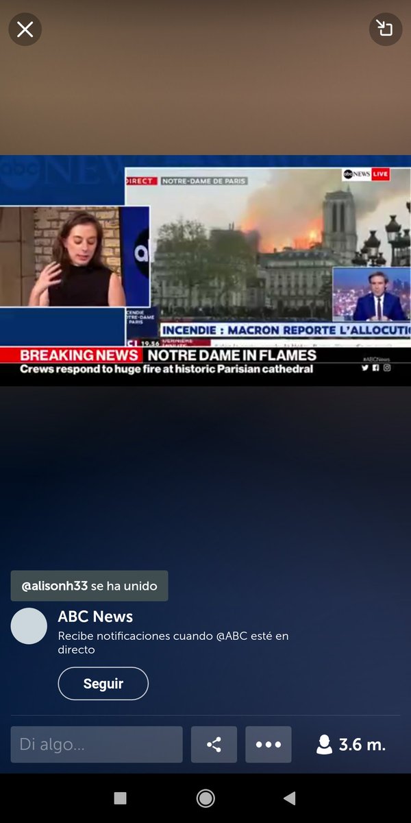 timebagart's tweet photo. BREAKING: Live footage of large fire burning at Paris' Notre Dame cathedral. https://t.co/t23c9r0jne https://t.co/JqCr7guKW8