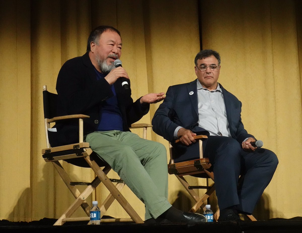 Ai Wei Wei & John Kiriakou talked about Chelsea Manning & Wei Wei called her beautiful when he saw her & at The Castro. Kiriakou also spoke about how important getting postcards was.