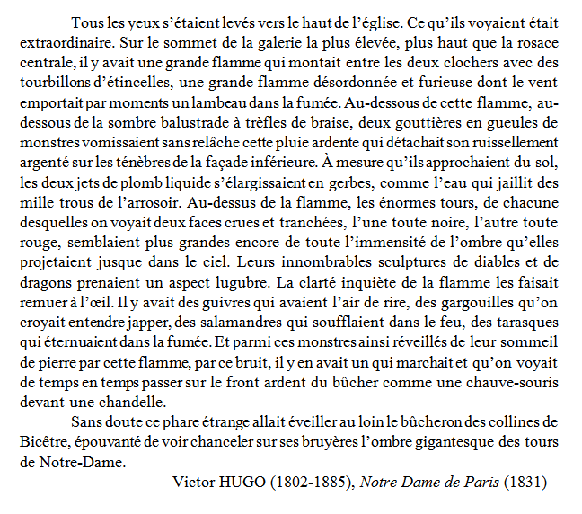 1prof2lettres's tweet photo. Incendie de Notre-Dame de Paris : 
La description de Victor HUGO est en train de prendre un tour horriblement prémonitoire... 😱
#NotreDamedeParis https://t.co/pASSVQl45Q