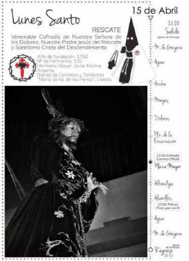 Llegó Lunes Santo y con él, la Estación de Penitencia de Ntro. Padre Jesús del Rescate En unos minutos estaremos de nuevo en directo para ofrecerles la Estación de Penitencia de Ntro. Padre Jesús del Rescate. <a href="/C_SantiagoBaza/">Cofradía Santiago</a> #SSantaBaza2019