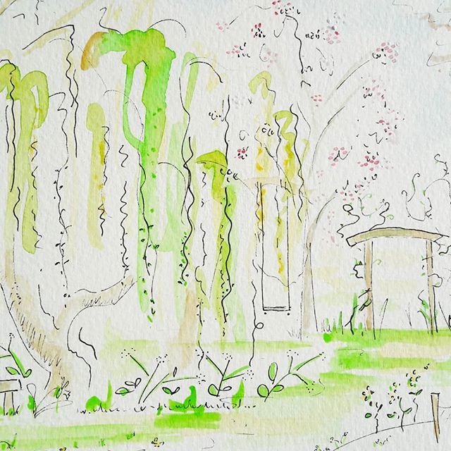 DotHoxton's tweet photo. Dreamy... #norfolkgarden #northnorfolk #willows #blossom #wellsnextthesea #burnhammarket #sunlight #springtime #dappled #paintingoftheday #watercolouroftheday #watercolourpainter #gardenheaven #childrensillustration #childrensbookillustration https://t.co/LexY3IkrTa https://t.co/Zgkq3jBxMo