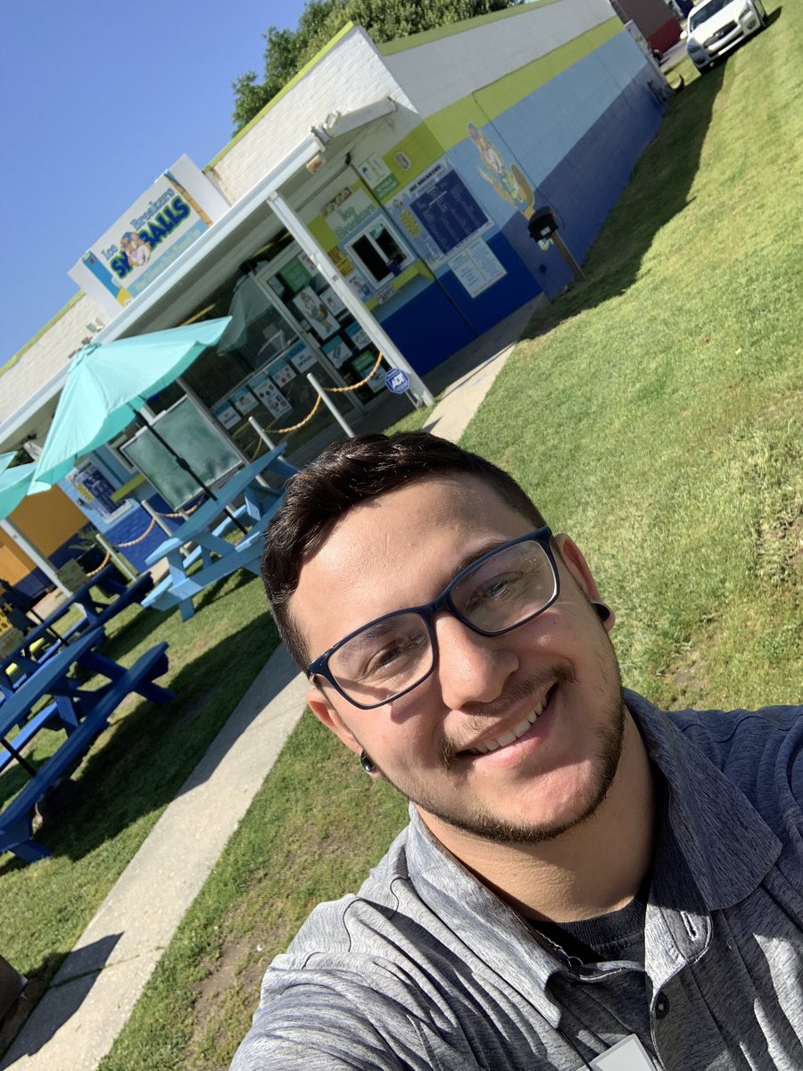 Eric Ocasio repping Laurinburg and spreading the word around town about our great deals and our upcoming Small Business Day!