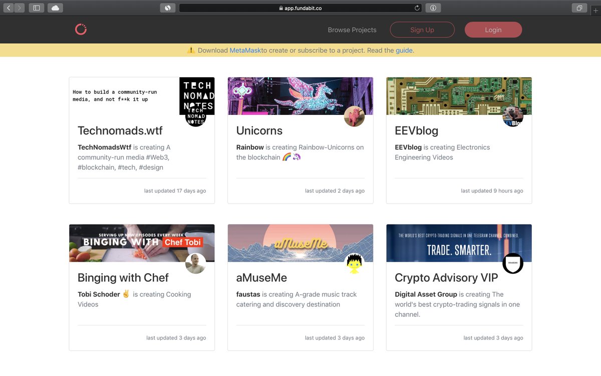 Happy to announce Fundabit's latest feature update 🛠
- browse Fundabit with any browser (no web3/MetaMask required)
- edit your community page 
- edit user profile 

Making your web3 membership business delightful, one feature at a time 👩‍💻👨‍💻