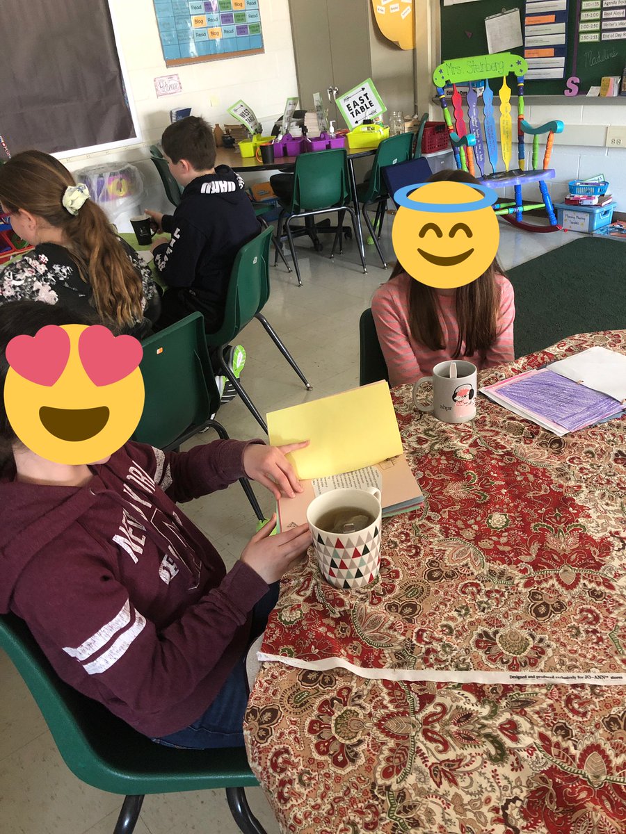 MrsSteinberg4's tweet photo. Poetry Coffee House (but really just Sleepytime Tea...) happening in 5-St right now! @ExeterLSS https://t.co/sICt607Ybx